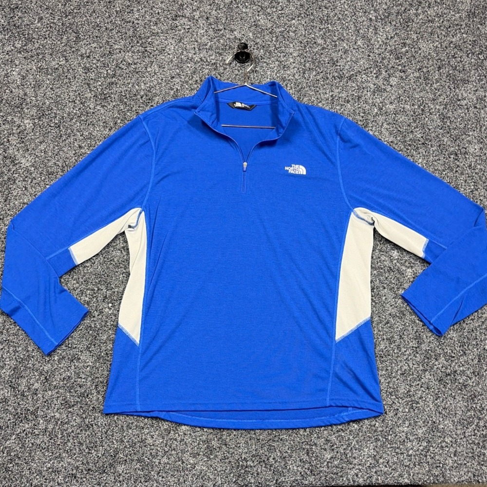 The North Face Pullover Mens L Blue 1/4 Zip Performance Active Hiking Top